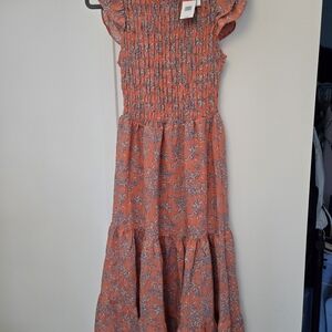 Sam Edelman Terracotta Tiered Midi Dress